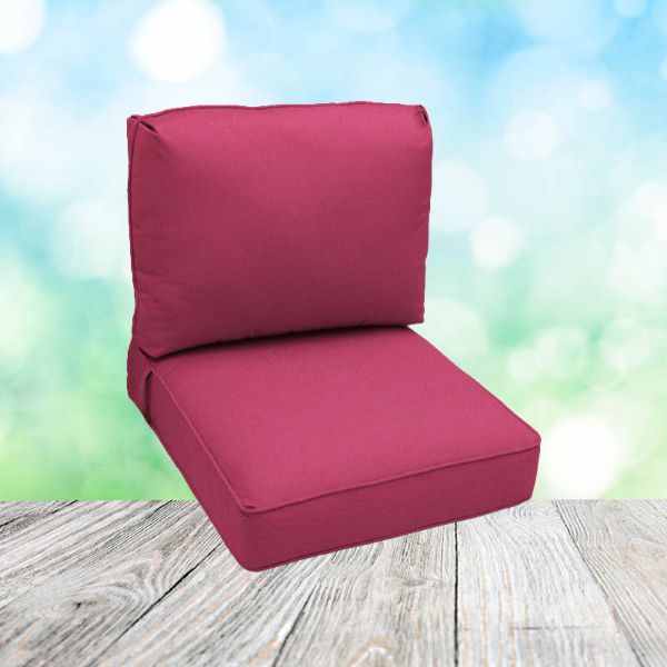 Deep Seating Patio Chair Cushions | Center Seam Style | Sunbrella