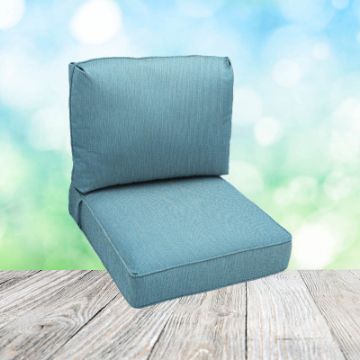 Deep Seating Patio Chair Cushions | Center Seam Style | Sunbrella