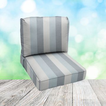 Deep Seating Patio Chair Cushions | Center Seam Style | Sunbrella