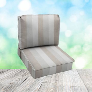Deep Seating Patio Chair Cushions | Center Seam Style | Sunbrella