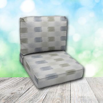 Deep Seating Patio Chair Cushions | Center Seam Style | Sunbrella