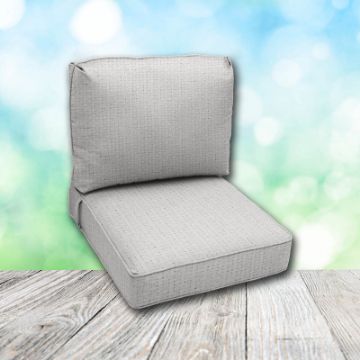Deep Seating Patio Chair Cushions | Center Seam Style | Sunbrella