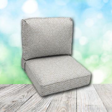 Deep Seating Patio Chair Cushions | Center Seam Style | Sunbrella