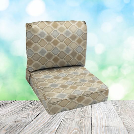 Deep Seating Patio Chair Cushions | Center Seam Style | Sunbrella