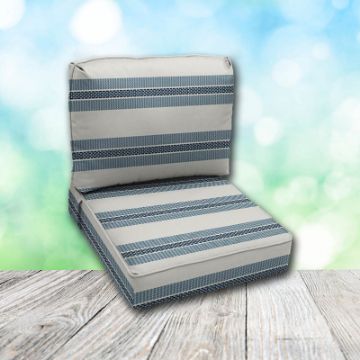 Deep Seating Patio Chair Cushions | Center Seam Style | Sunbrella