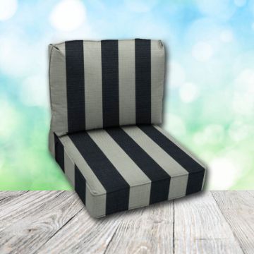 Deep Seating Patio Chair Cushions | Center Seam Style | Sunbrella