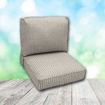 Deep Seating Patio Chair Cushions | Center Seam Style | Sunbrella