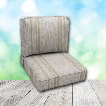 Deep Seating Patio Chair Cushions | Center Seam Style | Sunbrella