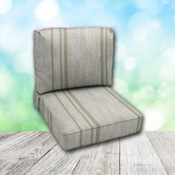 Deep Seating Patio Chair Cushions | Center Seam Style | Sunbrella