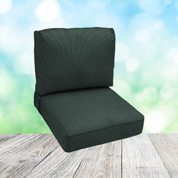 Deep Seating Patio Chair Cushions | Center Seam Style | Sunbrella