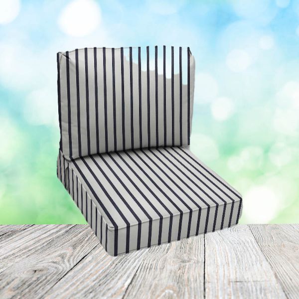 Deep Seating Patio Chair Cushions | Center Seam Style | Sunbrella