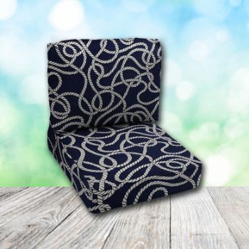 Deep Seating Patio Chair Cushions | Center Seam Style | Sunbrella
