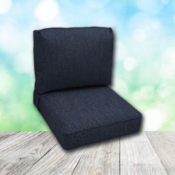 Deep Seating Patio Chair Cushions | Center Seam Style | Sunbrella