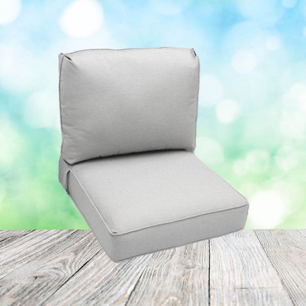 Deep Seating Patio Chair Cushions | Center Seam Style | Sunbrella