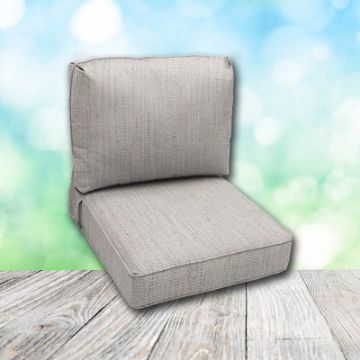 Deep Seating Patio Chair Cushions | Center Seam Style | Sunbrella