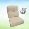 Sunbrella Canvas Flax Hanamint Replacement Cushions Club Chair | Estate Back