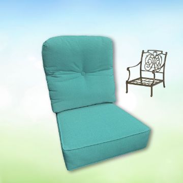 Sunbrella Canvas Aruba Hanamint Replacement Cushions Club Chair | Estate Back