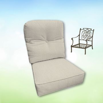 Sunbrella Canvas Cloud Hanamint Replacement Cushions Club Chair | Estate Back