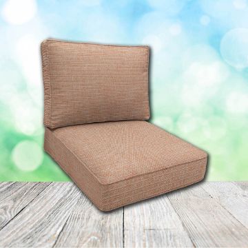 Cascadia Outdoor Cushions make custom outdoor patio furniture cushions for any style of patio furniture in Sunbrella Outdoor Fabrics