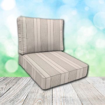 Cascadia Outdoor Cushions make custom outdoor patio furniture cushions for any style of patio furniture in Sunbrella Outdoor Fabrics
