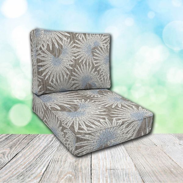 Cascadia Outdoor Cushions make custom outdoor patio furniture cushions for any style of patio furniture in Sunbrella Outdoor Fabrics