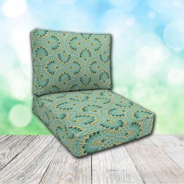 Cascadia Outdoor Cushions make custom outdoor patio furniture cushions for any style of patio furniture in Sunbrella Outdoor Fabrics