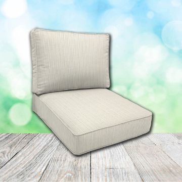 Cascadia Outdoor Cushions make custom outdoor patio furniture cushions for any style of patio furniture in Sunbrella Outdoor Fabrics