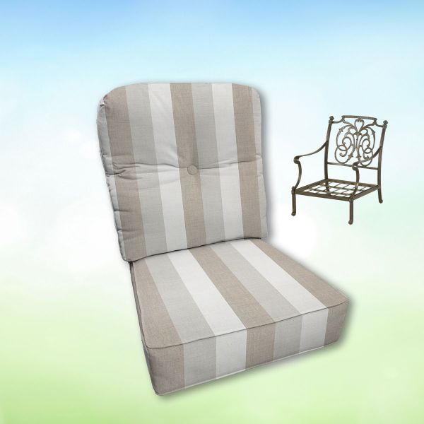 Sunbrella Hanamint Replacement Cushions Club Chair | Estate Back