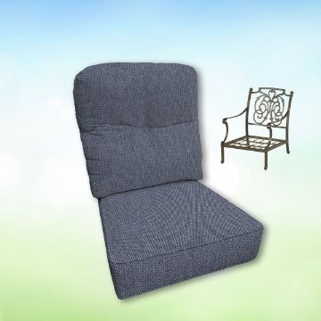 Sunbrella Hanamint Replacement Cushions Club Chair | Estate Back