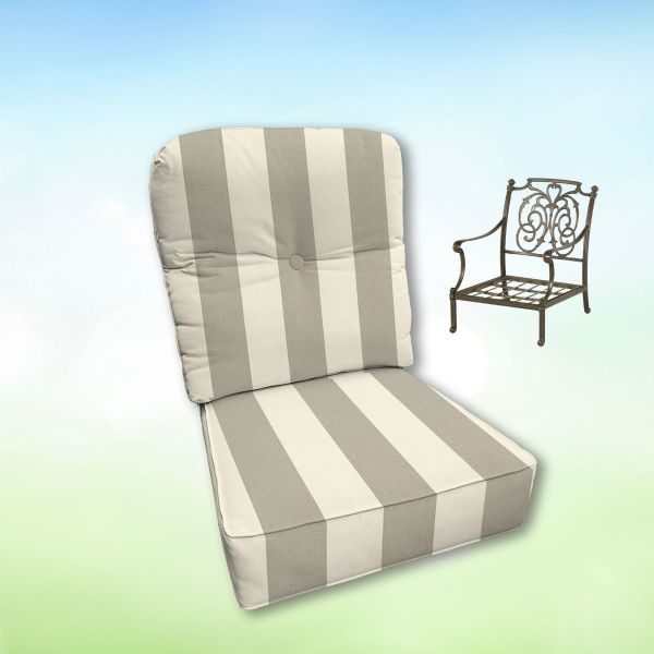 Sunbrella Hanamint Replacement Cushions Club Chair | Estate Back