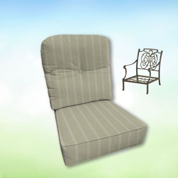 Sunbrella Hanamint Replacement Cushions Club Chair | Estate Back