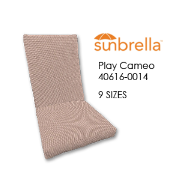 Sunbrella Play Cameo Universal Patio Chair Cushion With Ties