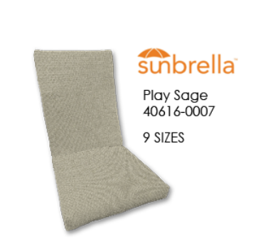 Sunbrella Play Sage Universal Patio Chair Cushion With Ties