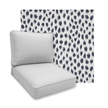 Sunbrella Agra Indigo Patio Chair Replacement Cushions