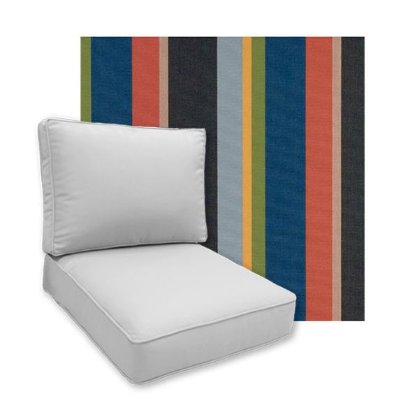 Sunbrella Beaming Fiesta Patio Chair Replacement Cushions