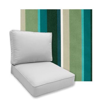 Sunbrella Beaming Lagoon Patio Chair Replacement Cushions
