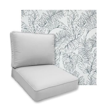 Sunbrella Calm Laurel Patio Chair Replacement Cushions