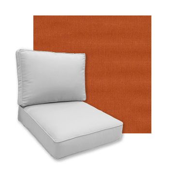 Sunbrella Canvas Rust Patio Chair Replacement Cushions