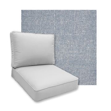 Sunbrella Chartres Rainfall Patio Chair Replacement Cushions