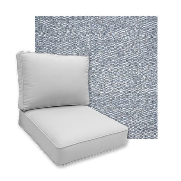 Sunbrella Chartres Rainfall Patio Chair Replacement Cushions