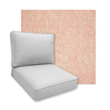 Sunbrella Chartres Rose Patio Chair Replacement Cushions