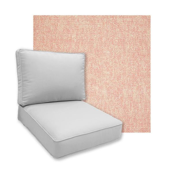 Sunbrella Chartres Rose Patio Chair Replacement Cushions