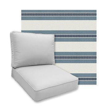 Sunbrella Excel denim Patio Chair Replacement Cushions