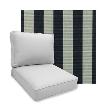 Sunbrella Expressive Mist Patio Chair Replacement Cushions