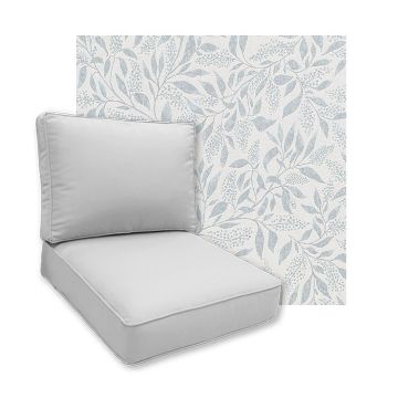 Sunbrella Exquisite Mist Patio Chair Replacement Cushions