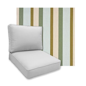 Sunbrella Gateway Aloe Patio Chair Replacement Cushions