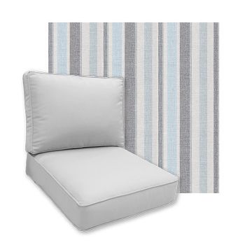 Sunbrella Glimpse Storm Patio Chair Replacement Cushions