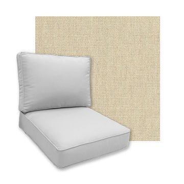 Sunbrella Heritage Papyrus Patio Chair Replacement Cushions