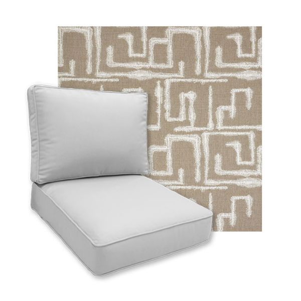 Sunbrella Kalahari Camel Patio Chair Replacement Cushions