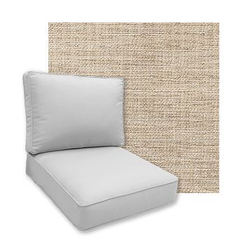 Sunbrella Momento Parchment Patio Chair Replacement Cushions